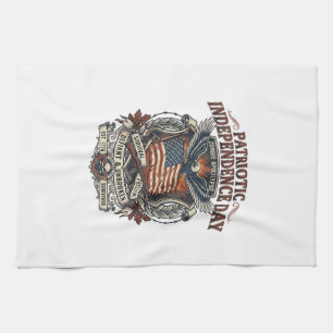 Patriotic Rust Flag Survivor Zombie Apocalypse Fre Kitchen Towel