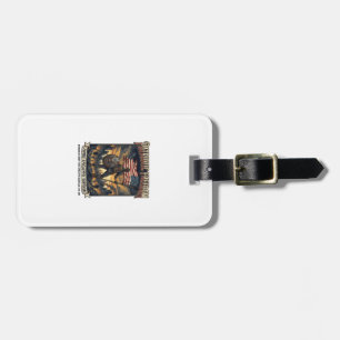 Patriotic Rust Flag Survivor Zombie Apocalypse Fre Luggage Tag