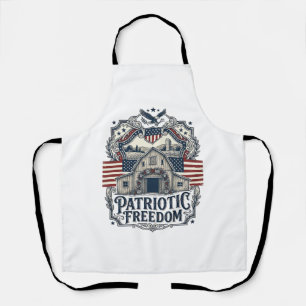 Patriotic Rustic Barn Wedding  Apron