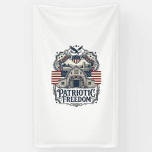 Patriotic Rustic Barn Wedding  Banner