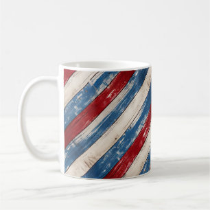 Patriotic Rustic Wood Planks Coffee Mug