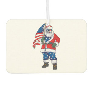 Patriotic Santa American Christmas 4th Of July San Air Freshener