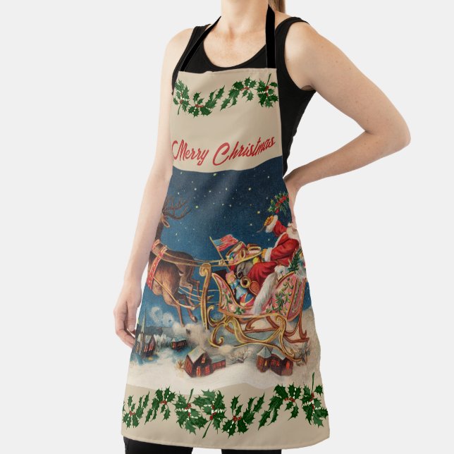 Patriotic Santa Apron (Insitu)