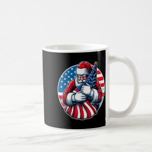 Patriotic Santa Claus For Men Women Usa Flag Chris Coffee Mug