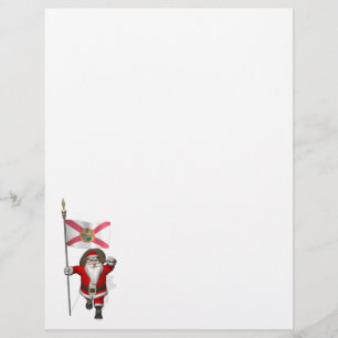 Patriotic Santa Claus Visiting Florida