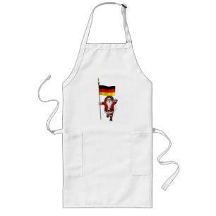 Patriotic Santa Claus With Ensign Of Germany Long Apron