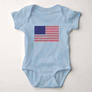 Patriotic Sasquatch Bigfoot Baby Bodysuit