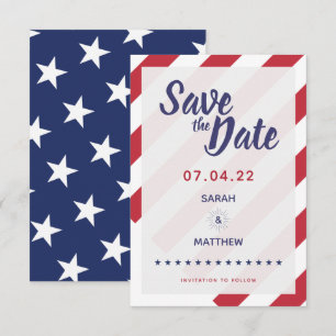 Patriotic Save the Date - US Flag