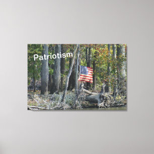 Patriotic scene outdoors canvas print