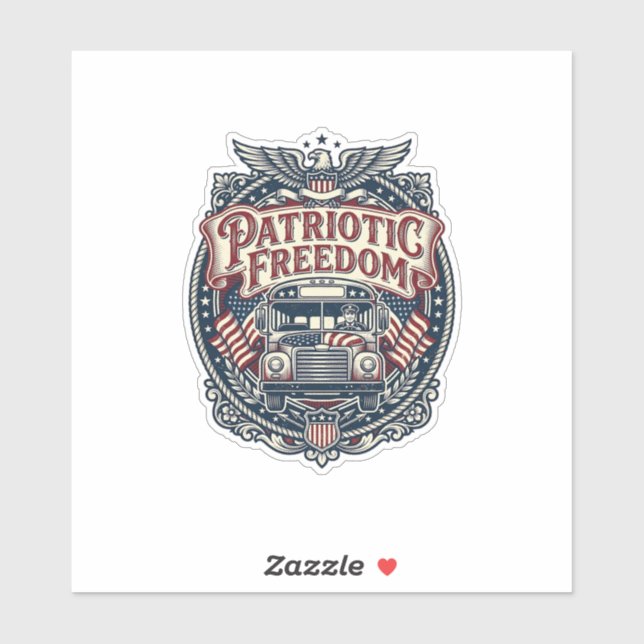 Patriotic School Bus Driver (Sheet)