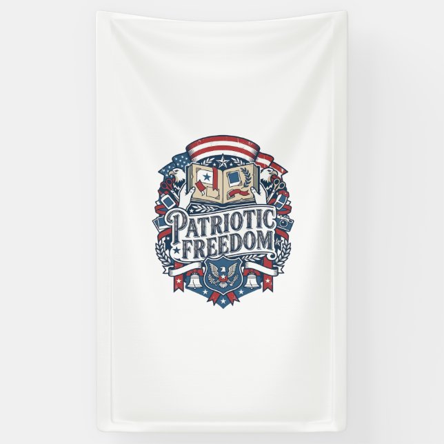 Patriotic Scrapbooker Vector Graphic Tee_1 Banner (Vertical)