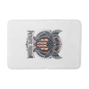 Patriotic Sea Turtle Bath Mat