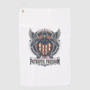 Patriotic Sea Turtle Golf Towel
