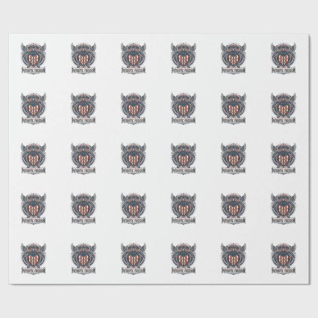  Patriotic Sea Turtle Wrapping Paper (Flat)