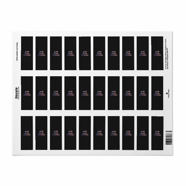 Patriotic Sentinel Return Address Labels - Bold (Full Sheet)