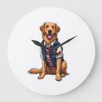 Patriotic Service Dog Golden Retriever Shirt 4