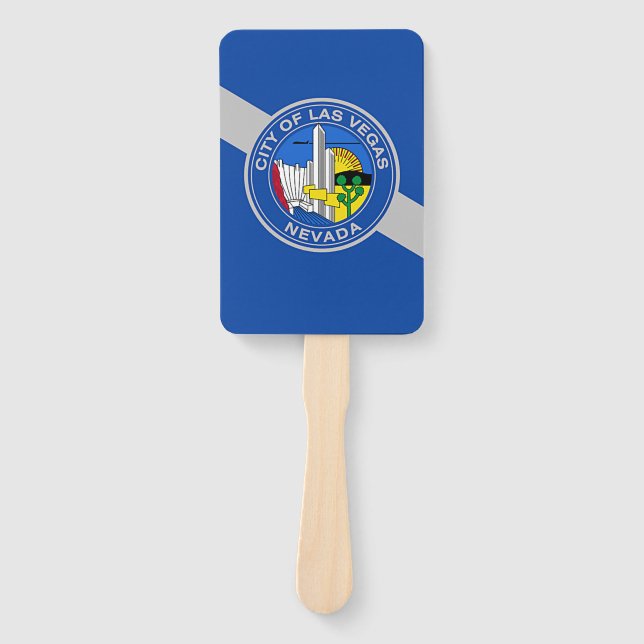 Patriotic set of hand fans with flag of Las Vegas (Front)