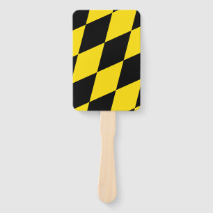 Patriotic set of hand fans with flag of Munich