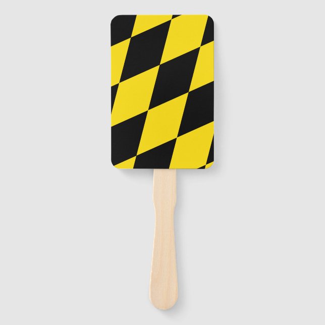 Patriotic set of hand fans with flag of Munich (Front)