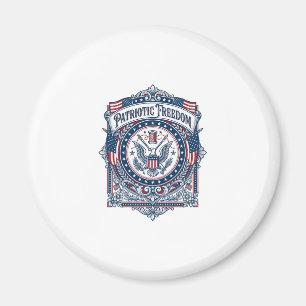 Patriotic Sewing Circle Vector Graphic Tee Magnet