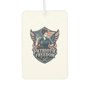 Patriotic Sewing Mom Vector Graphic Tee_1 Air Freshener