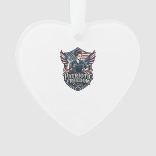 Patriotic Sewing Mom Vector Graphic Tee_1 Ornament