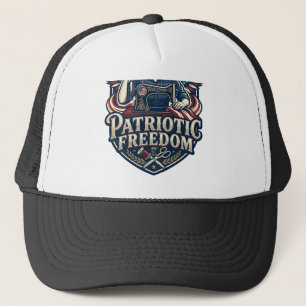 Patriotic Sewing Mom Vector Graphic Tee_1 Trucker Hat