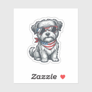 Patriotic Shaggy Dog Vintage Engraving Tank Top_1
