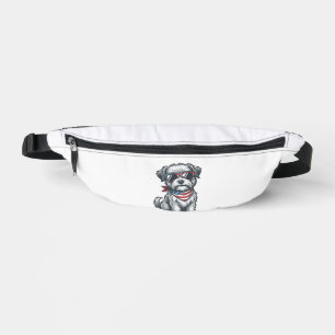 Patriotic Shaggy Dog Vintage Engraving Tank Top_1 Fanny Pack