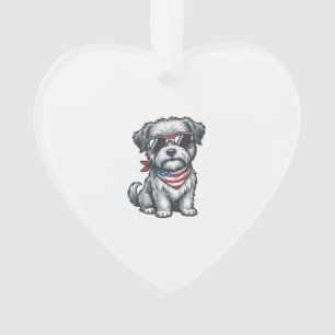 Patriotic Shaggy Dog Vintage Engraving Tank Top_1 Ornament