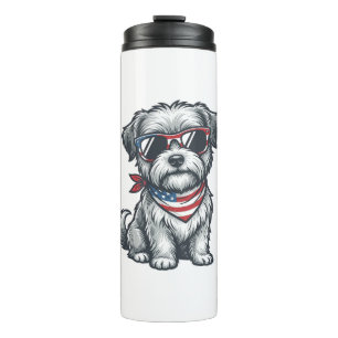 Patriotic Shaggy Dog Vintage Engraving Tank Top_1 Thermal Tumbler
