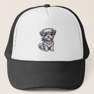 Patriotic Shaggy Dog Vintage Engraving Tank Top_1 Trucker Hat