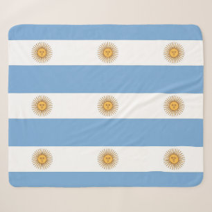 Patriotic Sherpa Blanket with Argentina flag