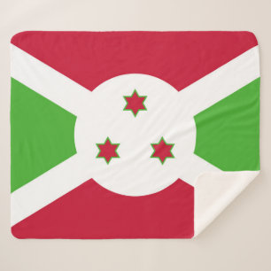 Patriotic Sherpa Blanket with Burundi flag