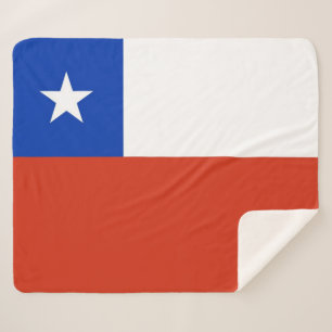 Patriotic Sherpa Blanket with Chile flag