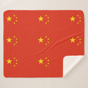 Patriotic Sherpa Blanket with China flag