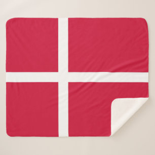Patriotic Sherpa Blanket with Denmark flag