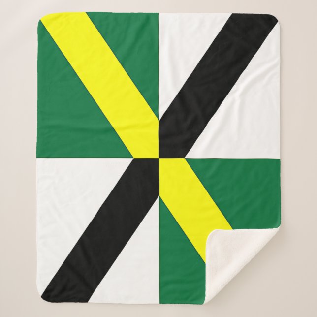 Patriotic Sherpa Blanket with flag of Monterey (Front)