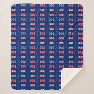 Patriotic Sherpa Blanket with flag of New Zealand