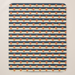 Patriotic Sherpa Blanket with flag of Tulsa City
