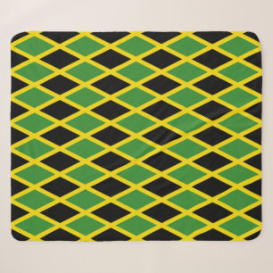 Patriotic Sherpa Blanket with Jamaica flag