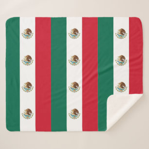 Patriotic Sherpa Blanket with Mexico flag