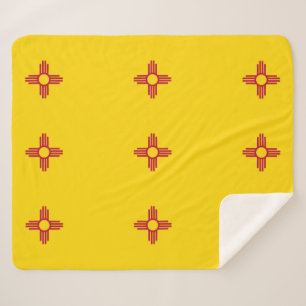 Patriotic Sherpa Blanket with New Mexico flag