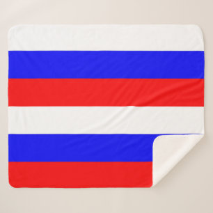 Patriotic Sherpa Blanket with Russia flag