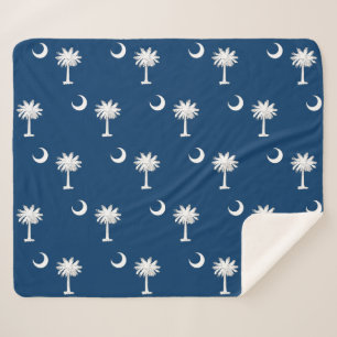 Patriotic Sherpa Blanket with South Carolina flag