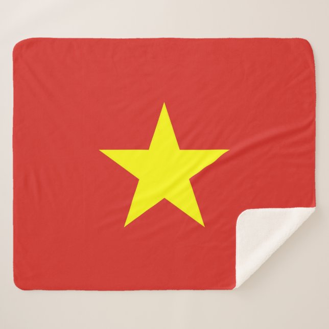 Patriotic Sherpa Blanket with Vietnam flag (Front (Horizontal))