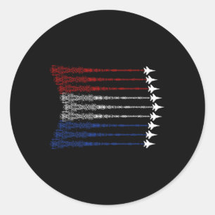 Patriotic Shirts For Men Jet 4th Of July Shirts Fo Classic Round Sticker