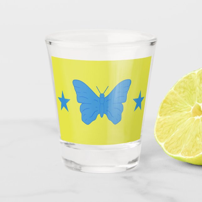 Patriotic shot glass with flag of Bady Bassit (Front)