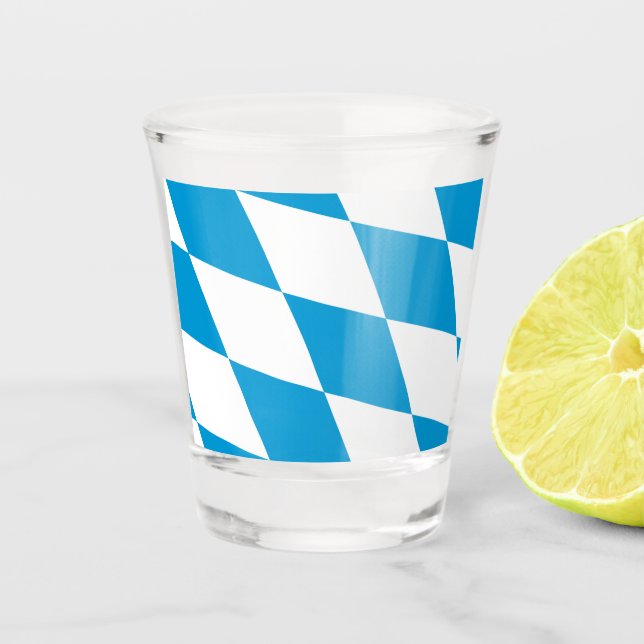Patriotic shot glass with flag of Bavaria (Front)
