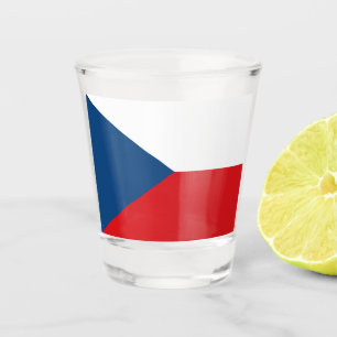 Patriotic shot glass with flag of Czech Republic
